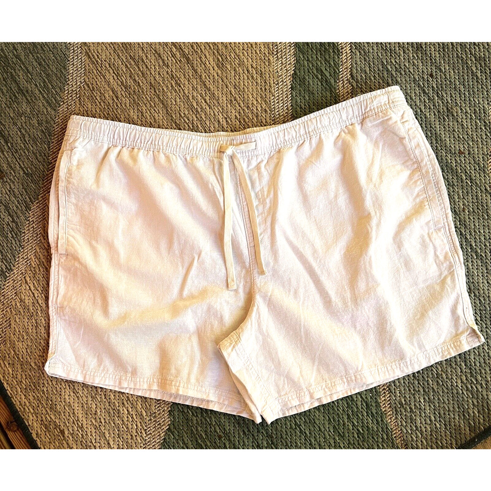No Boundries Cotton Linen Shorts Women's 3XL Creamy White Pull On Pockets
